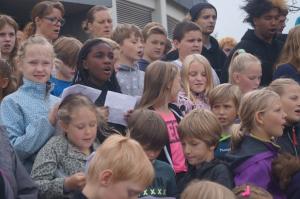 Børnekor fra Tølløse synger "byen hvor vi bor".